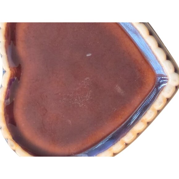 Vintage Asian Trinket Jewelry Box Peacock Floral Hand Painted ceramic keepsake - Picture 7 of 9